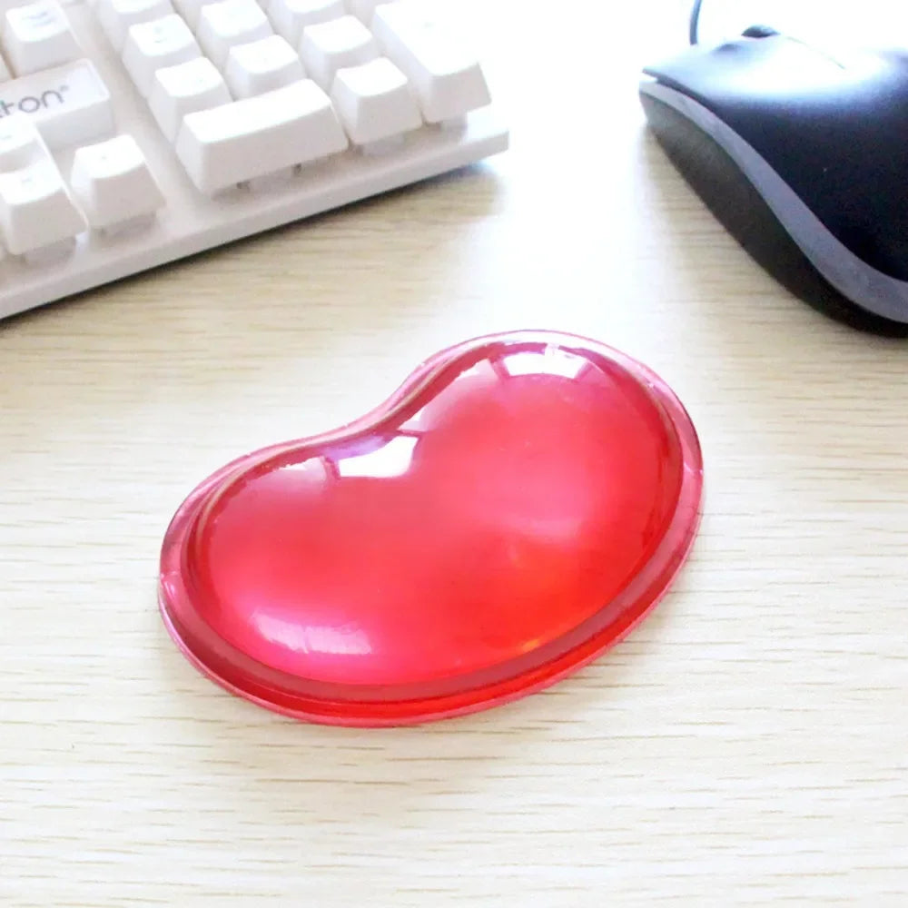 1PC Silicone Wavy Comfort Gel Computer Mouse Hand Wrist Rests Support Cushion Pad Fashion Heart-shaped Wrist Pad Hand Pillow