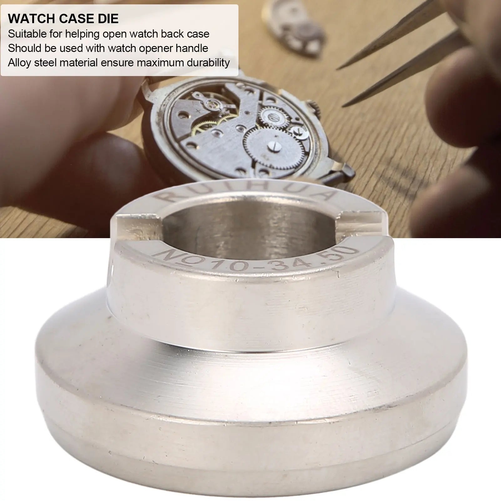 5537 Watch Opener Die Watch Case Back Cover Opener Closer Die Watch Repairing Accessory Watch Case Die for Watchmaker 30.5-36.5