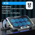 ICE COOREL Gaming RGB Laptop Cooler 12-18 Inch Led Screen Laptop Cooling Pad 3500 RPM 8 fans 2 USB Ports Notebook Cooler Stand