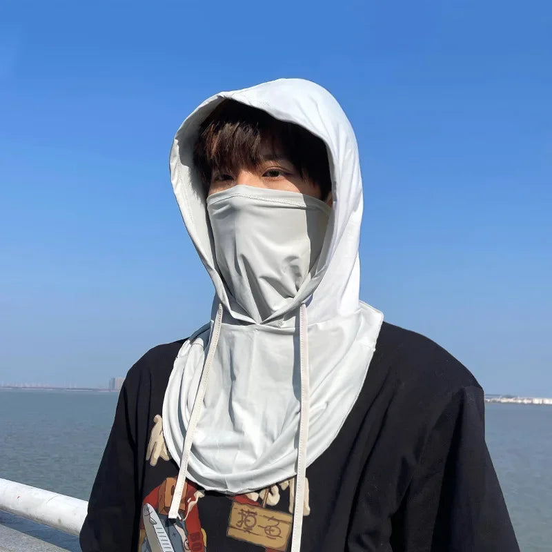 Thin Breathable Balaclava Hat Motorcycle Bicycle Full Face Mask Summer Cycling Helmet Hood Covers Outdoor Sports Neck Sunhat