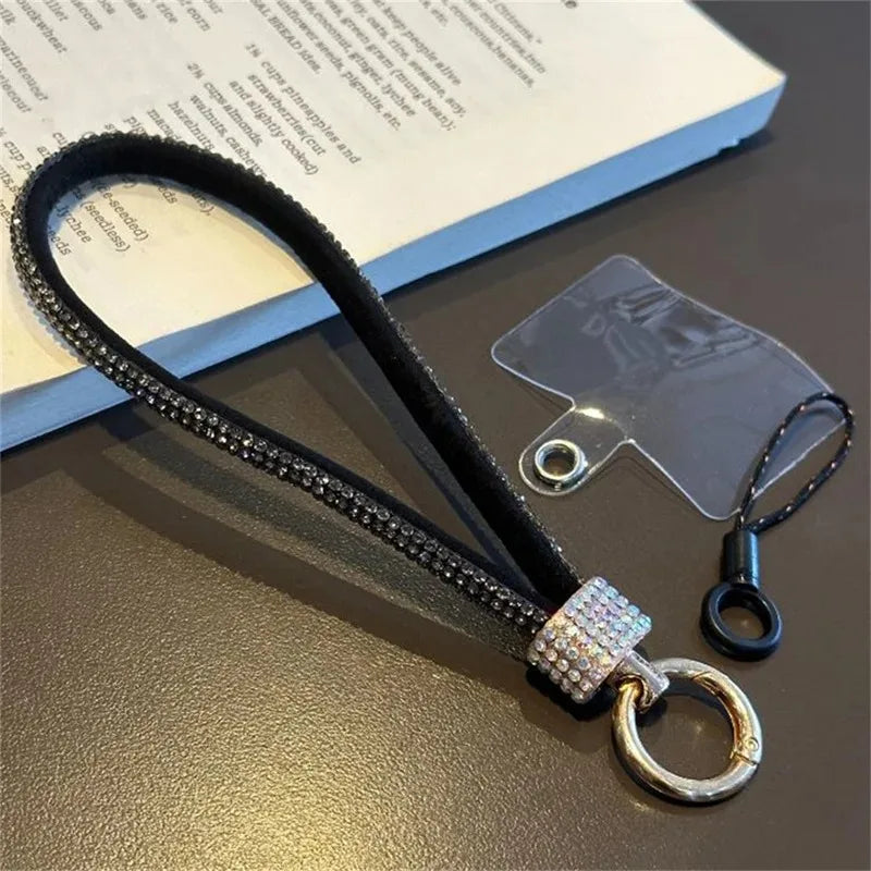 Mobile Phone Charm Lanyard Luxury Rhinestone Wrist Key Chain High-end Diamond-encrusted Bracelet Reinforced Cellphone Cord Strap