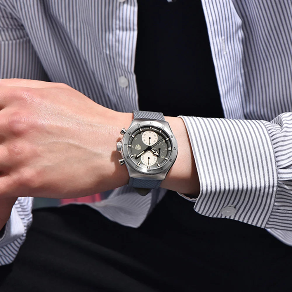 2026 RollsTimi new men's watch luxury men's quartz watch waterproof high-end men's sports chronograph VD55 stainless steel watch