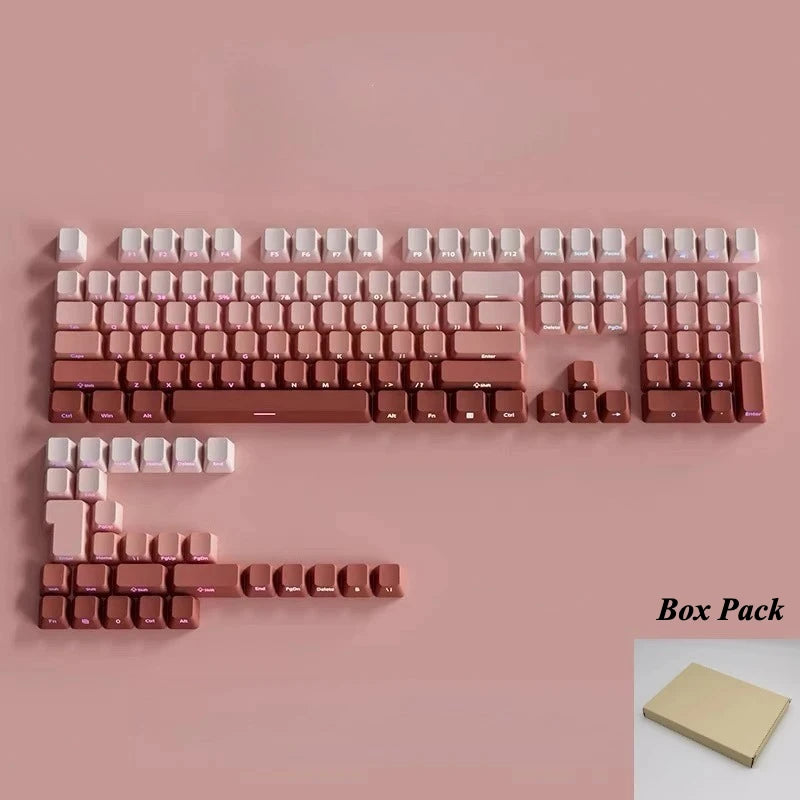 Gradient Keycaps 134 Keys OEM Profile PBT Double Shot Keycap For MX Switch Gaming Mechanical Keyboard Side Printed RGB Key Caps
