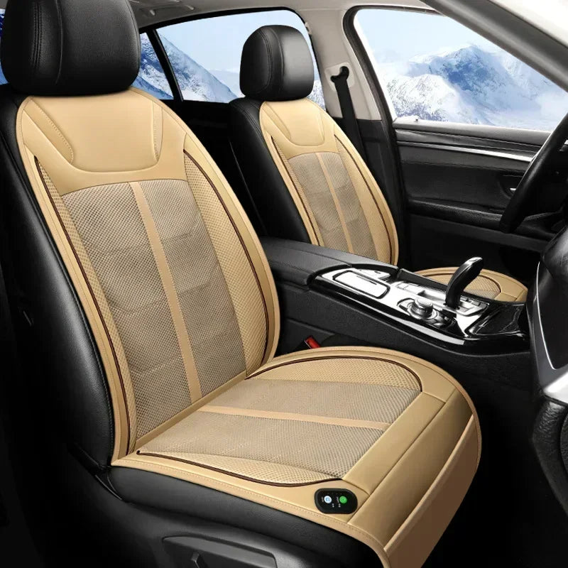 New Ventilated 12V 24V Cooling Car Seat Cushion Air Conditioned Heat Dissipation Ice Silk Pad Universal For Cars SUVs Trucks
