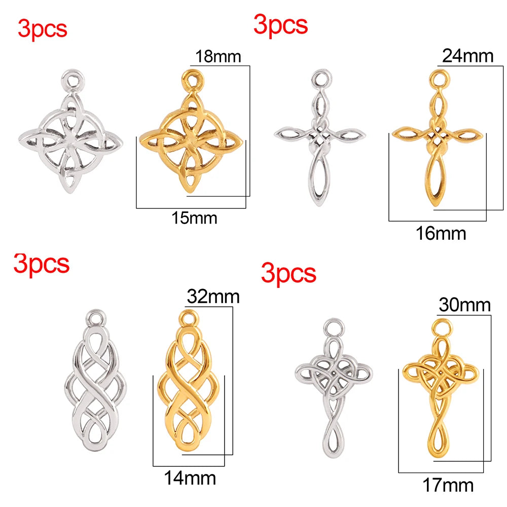 5pcs Stainless Steel Charms Heart Charms for Jewelry Making Heart Shaped Pendant Handmade Bracelets Earrings Diy Accessories