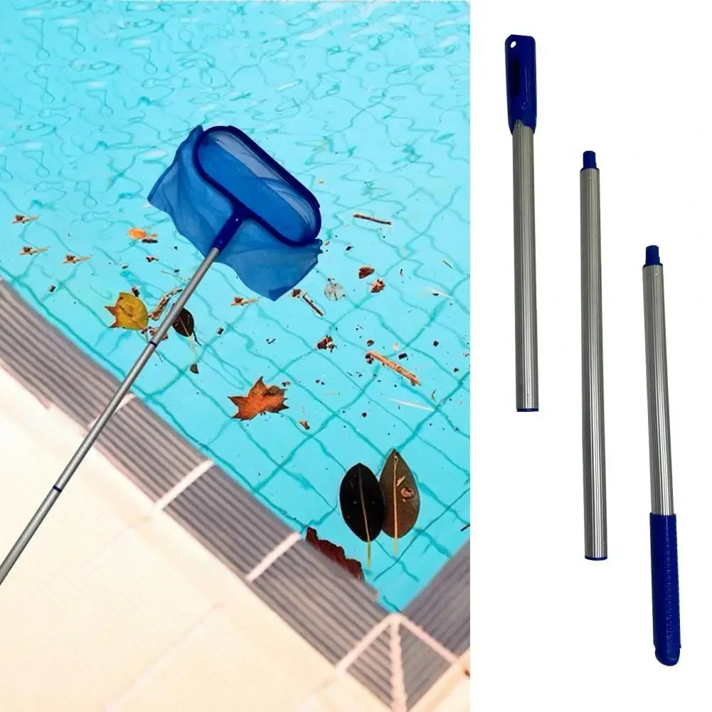 Telescopic Pool Cleaner Handle Rod Swimming Pool Cleaning Fishing Net Supplies Handheld Clean  Telescoping Pole Cleaning Tool Ad