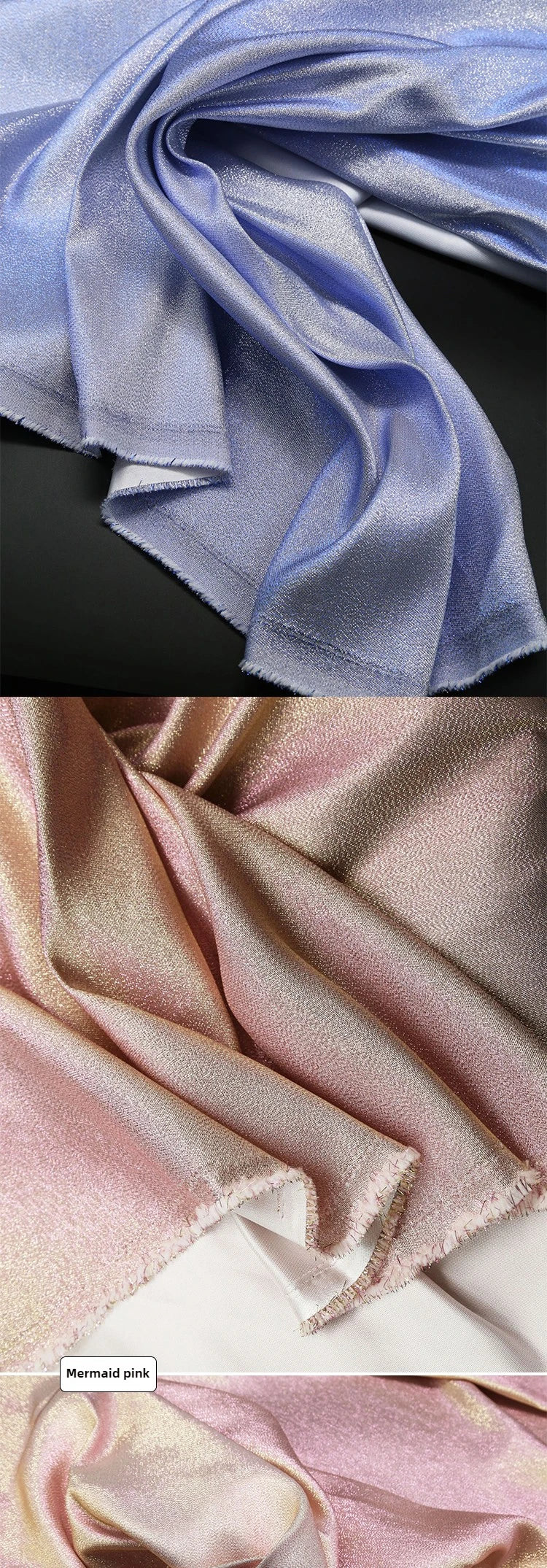 Mermaid Gradient Phantom Fabric Glitter By The Meter for Upholstery Skirts DIY Sewing Fashion Designer Cloth Breathable Textured