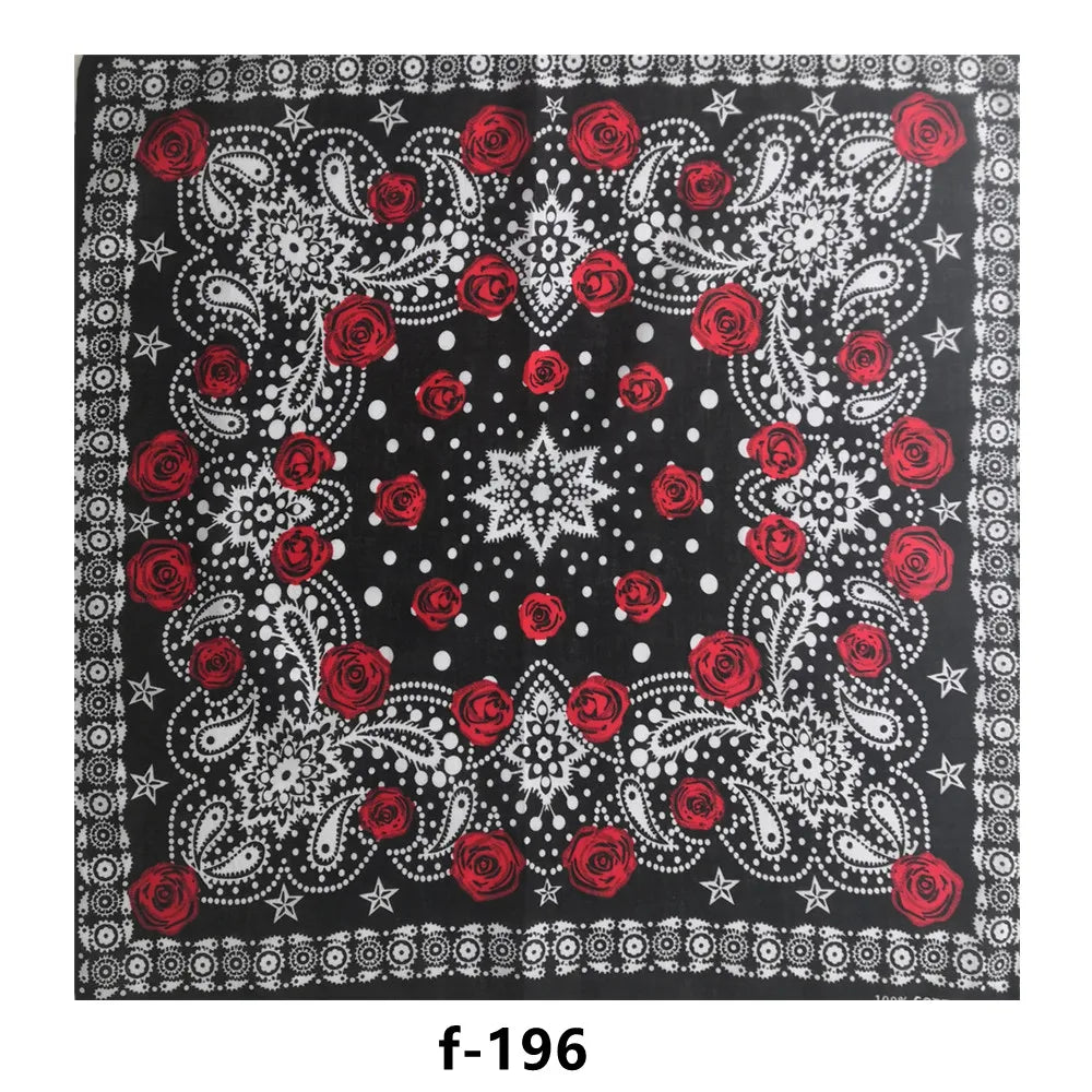 f151 Unisex Hiphop Cotton Bandanas Face Mask Scarf Headwear Women Snood Headband Men Fishing Mask Hiking Balaclava Handkerchief