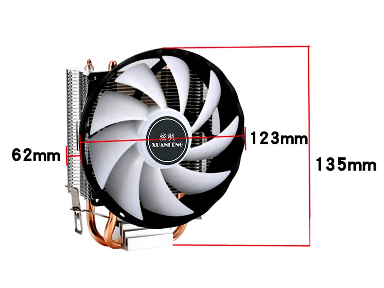 XUANFENG 120mm Fan CPU Cooler 2/4/6 Heat pipe 4pin/PWM Air-cooled Colorful lamp Compatible LGA1700 115x 1200 2011-3 x79 x99 AMD