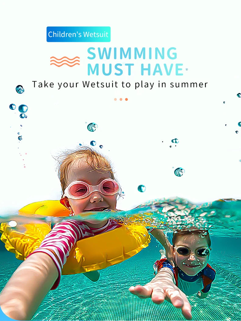 Children's 2mm 3mm Neoprene Wetsuit One-piece Long Sleeve Diving Suit Cold Proof Sunscreen Surfing Swimming Snorkeling Swimsuit