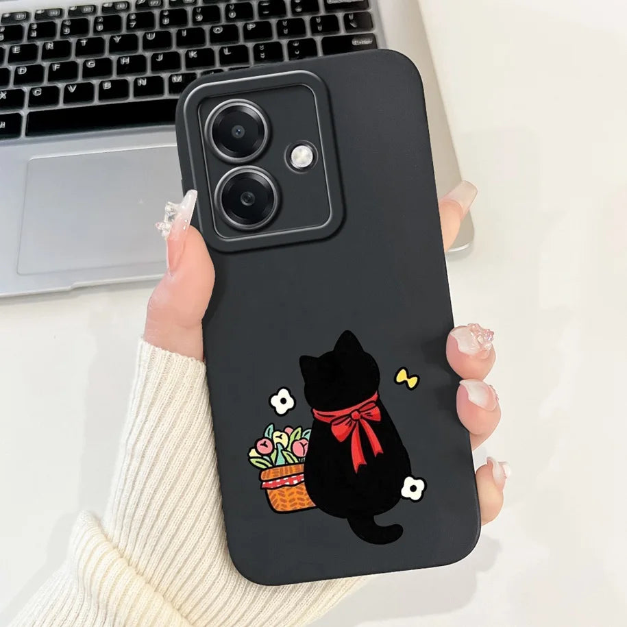 For Funda OPPO A3 A3x 4G Case 2024 Cute Panda Rabbit Soft Silicone Candy Painted Phone Covers For OPPO A40 5G OPPOA3 A 3x Bumper