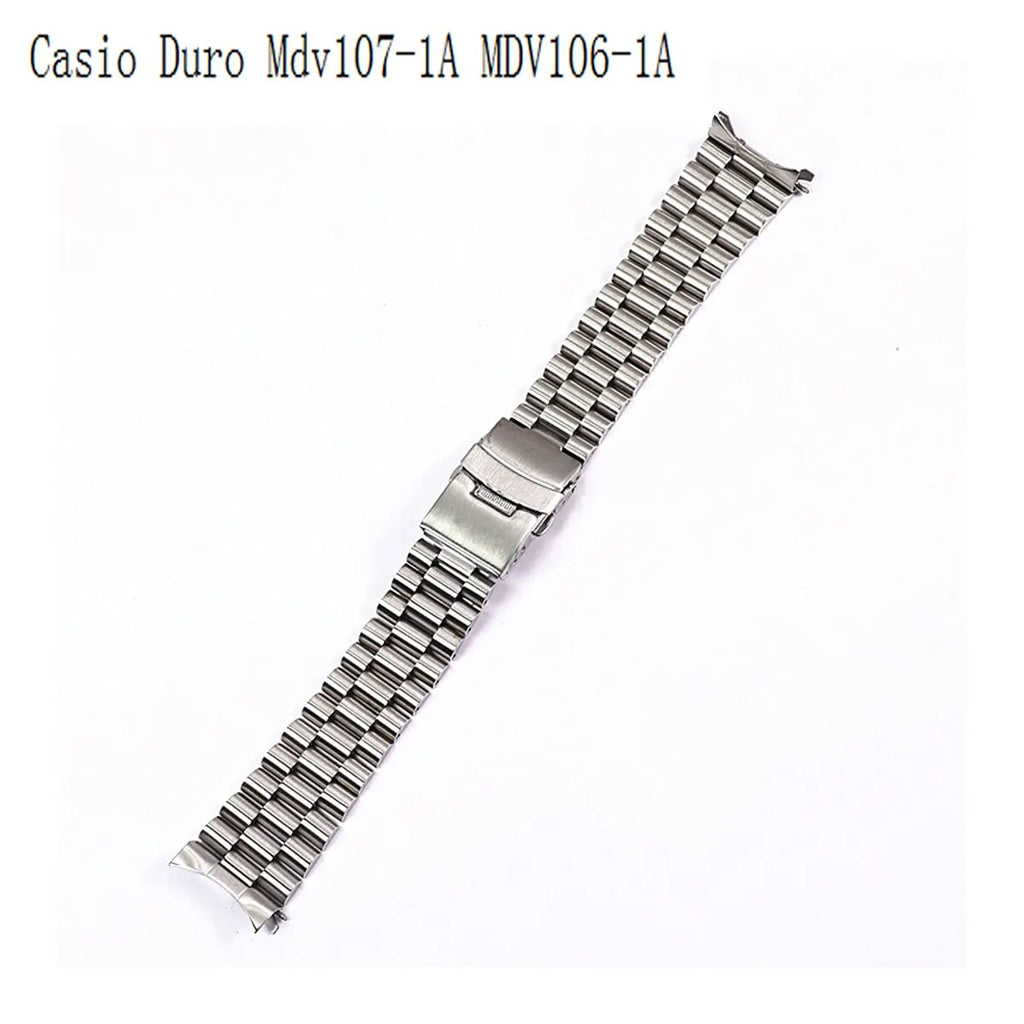 3 Styles 22mm Diving Steel Metal Strap For Duro Mdv107-1A MDV106-1A Watch Wristband Bracelet Watchband Replacement Parts