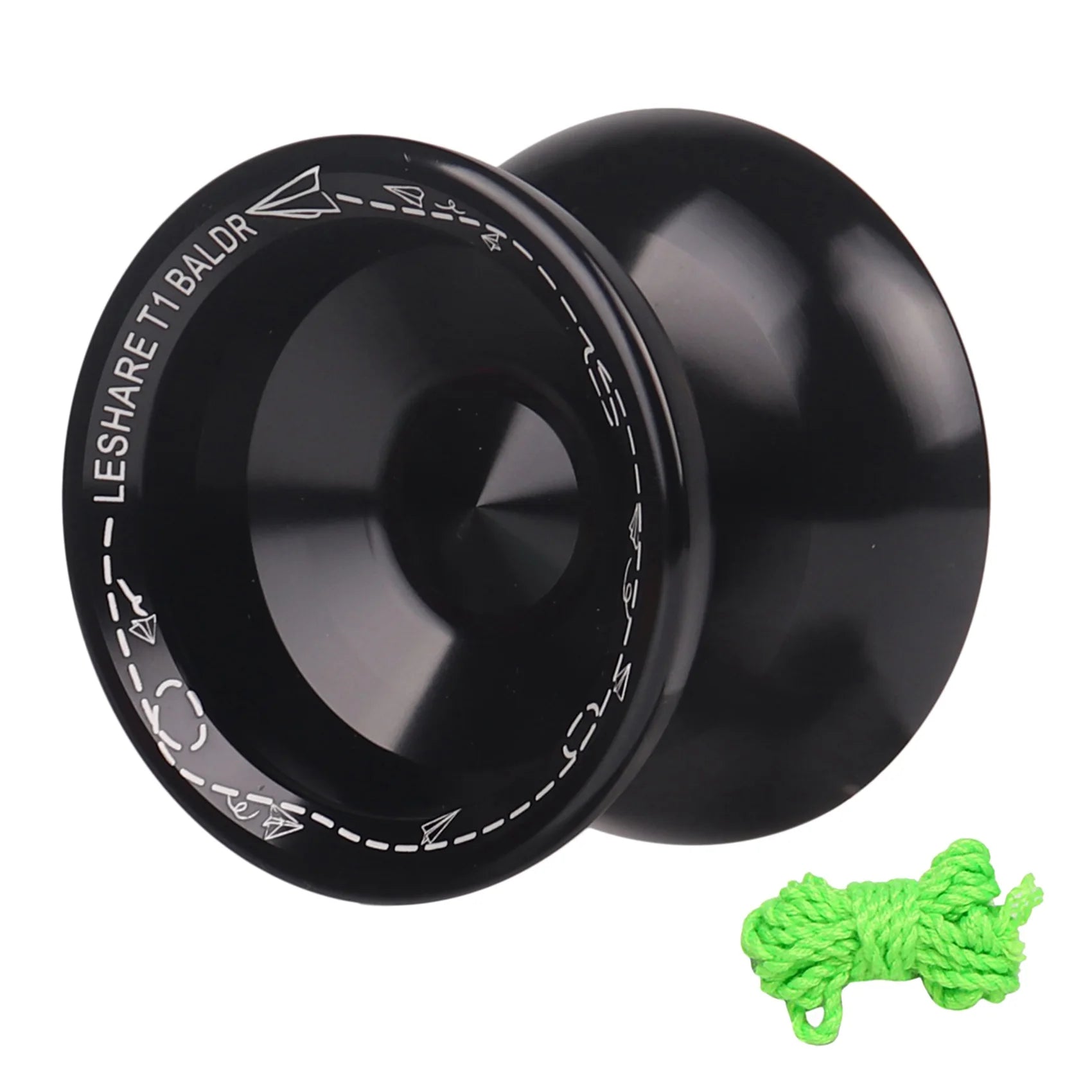 High-quality Yoyo Unresponsive Yoyo Competitive Yo-Yo,Alloy Yoyo for Beginners,Easy Practise Tricks,with Strings,Black