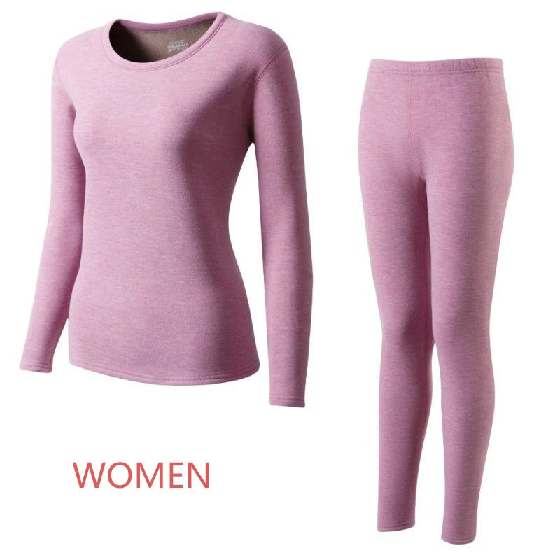 Winter Thermal Underwear Set Men Women Thickened Keep Warm for Cold Weather Long Sleeve Thermos Underwear Bottoming Top Pants