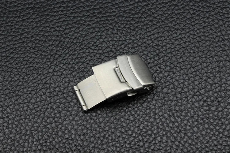 16mm 18mm 20mm 22mm Stainless Steel Watchband Clasp Folding Buckle Double Press Silver Black Gold Watch Repair Accessories