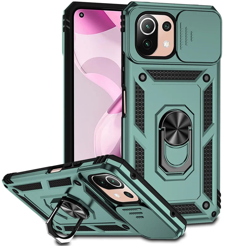 For Xiaomi Mi 11 Lite Case Magnetic Holder Ring Armor Shockproof Funda For Mi11 Lite 5G NE Mi 11 Light 11Lite Lesn Protect Cover