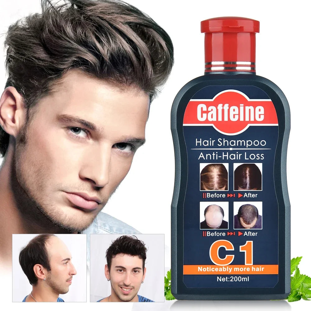 Men Shampoo For Hair Growth Natural Plants Caffeine Anti Hair Loss Dandruff Nourish Care Treatment Shampoo 200ML Hair care