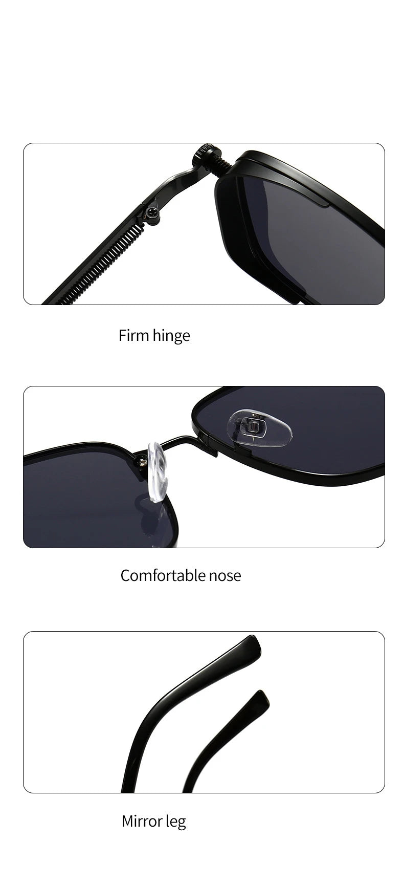 Men's Steampunk Sunglasses Personality Square Large Frame Men's Sunglasses Car sunglasses 8479