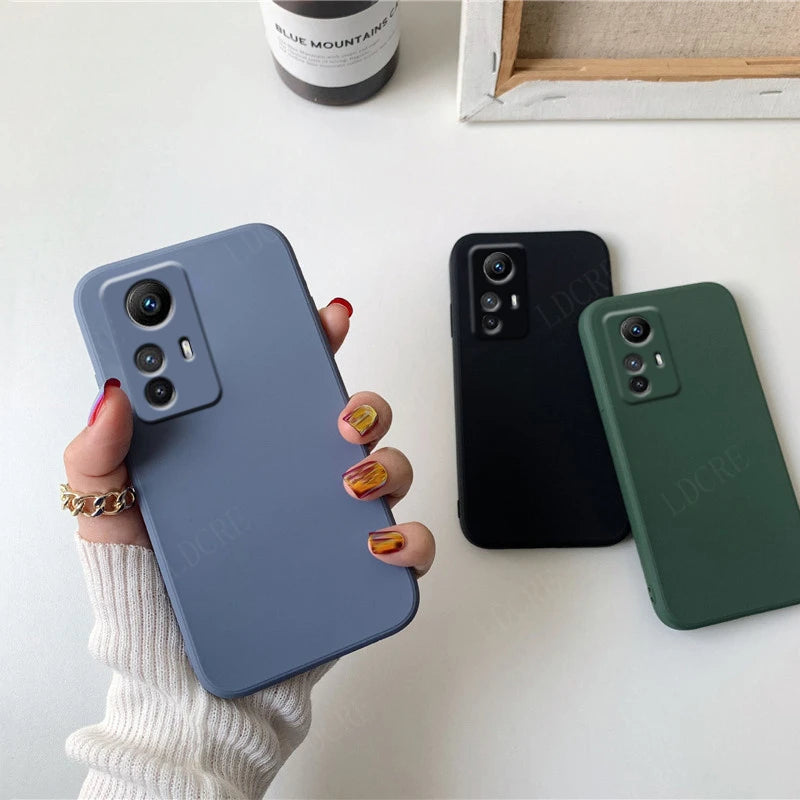 For Cover Xiaomi Redmi Note 12S Case Redmi Note 12S Capas Back Liquid Silicone Soft TPU Fundas Redmi Note 10 11 12 Pro Plus 12S