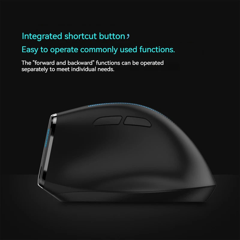 ZELOTES F36A Vertical Handheld Wireless Mouse 2.4G Wireless Rechargeable Laptop Mouse 6-button Optical mouse 3 level DPI mouse