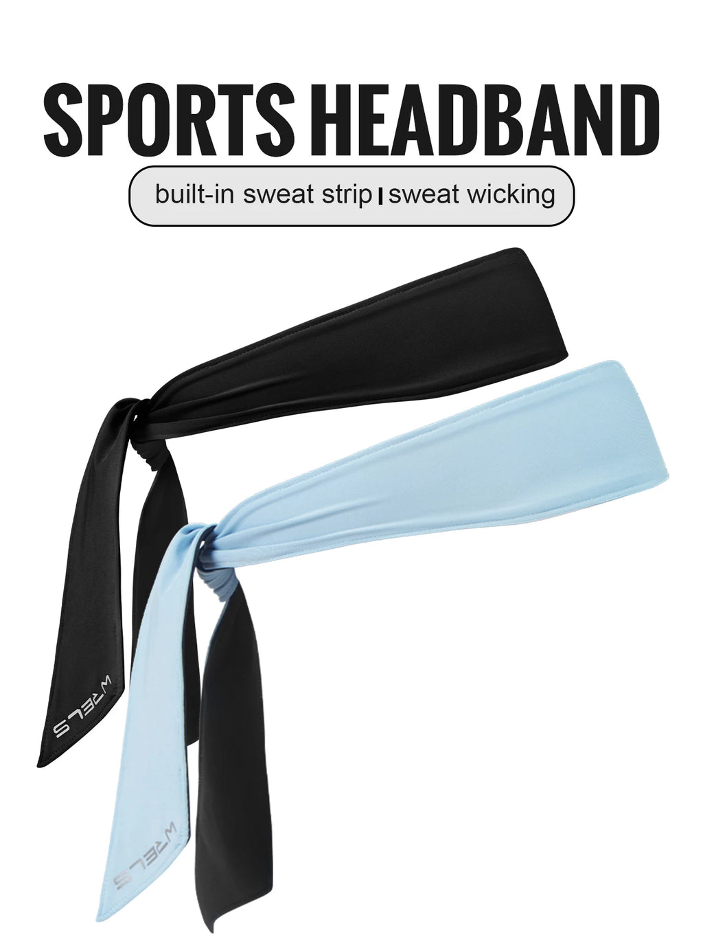 WRELS Sport Headband Outdoor Tennis Running Cycling Sweat Absorbent Headband Breathable Fitness Sweatband Men Woman Hairband