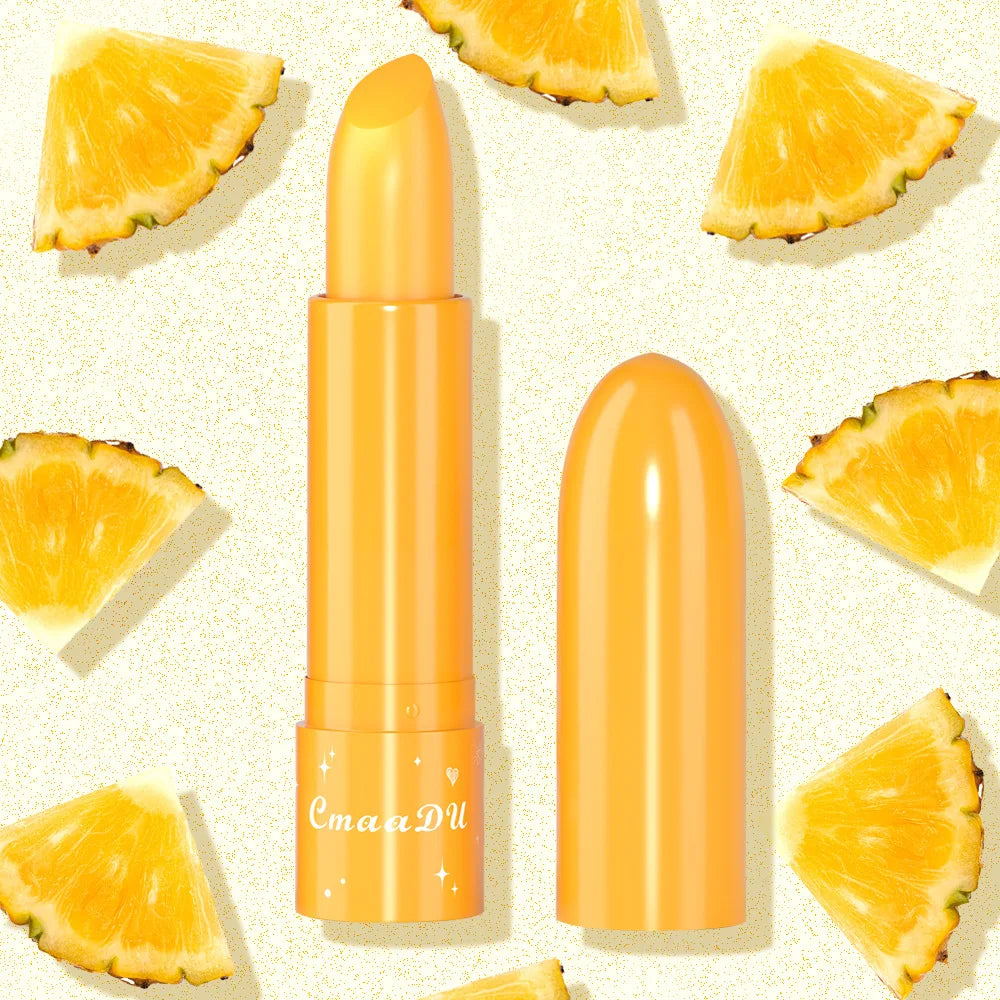 6 Colors Fruity Lip Balm Waterproof Fruit Color Tinted Shine Changing Moisturizing Nourishing lipstick Make Up Lip Care