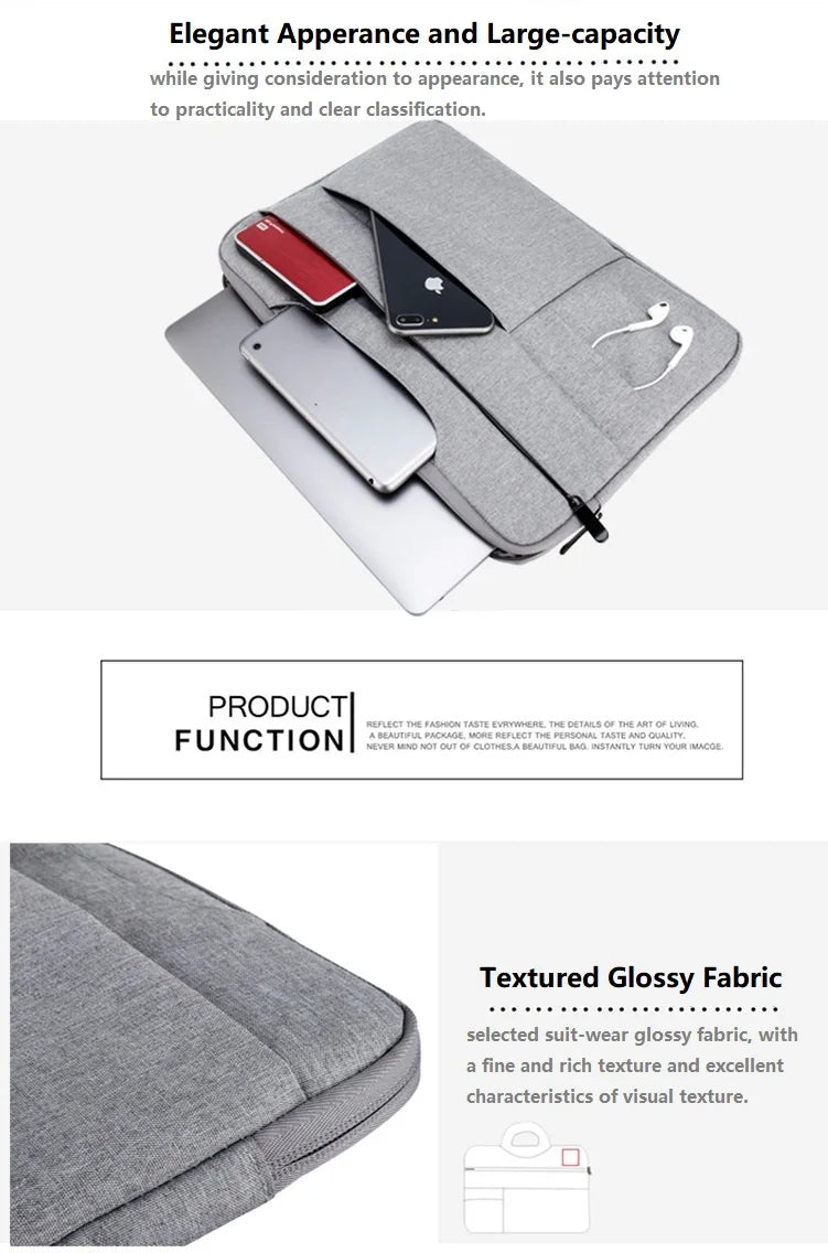 Handbag Laptop Bag 13 14 15 15.6 Inch For MacBook Air ASUS laptop bag Case Cover Notebook Accessory Women Men Briefcase