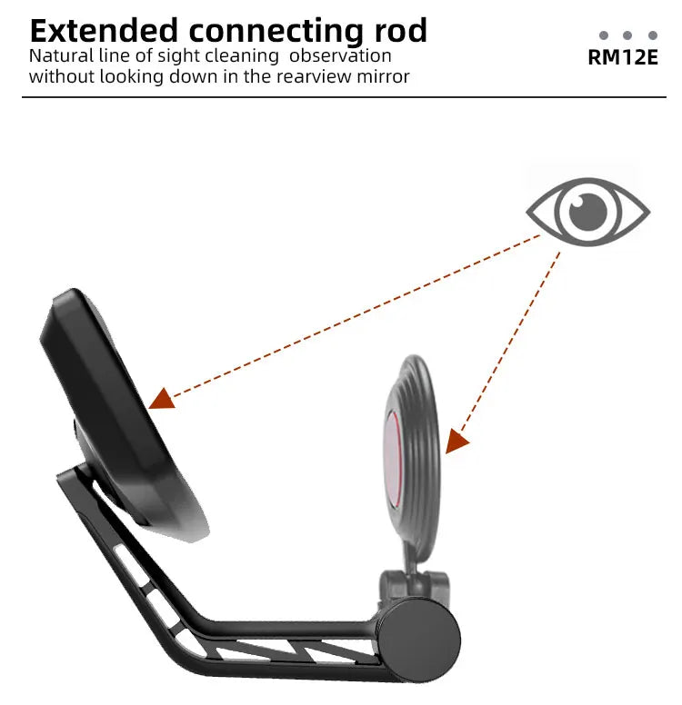 EASYDO Bicycle Mirror Universal WideRange 360° Adjustable Rearview Mirror Electric Scooter Convex Glass Durable Bike Accessories