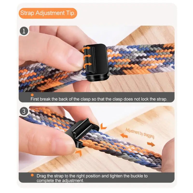 Magnetic Braided Loop For Redmi Watch 6 5 4 Strap Nylon Sport Wristband Bracelet For Xiaomi Mi Band 9 Pro/8 Pro Correa Watchband
