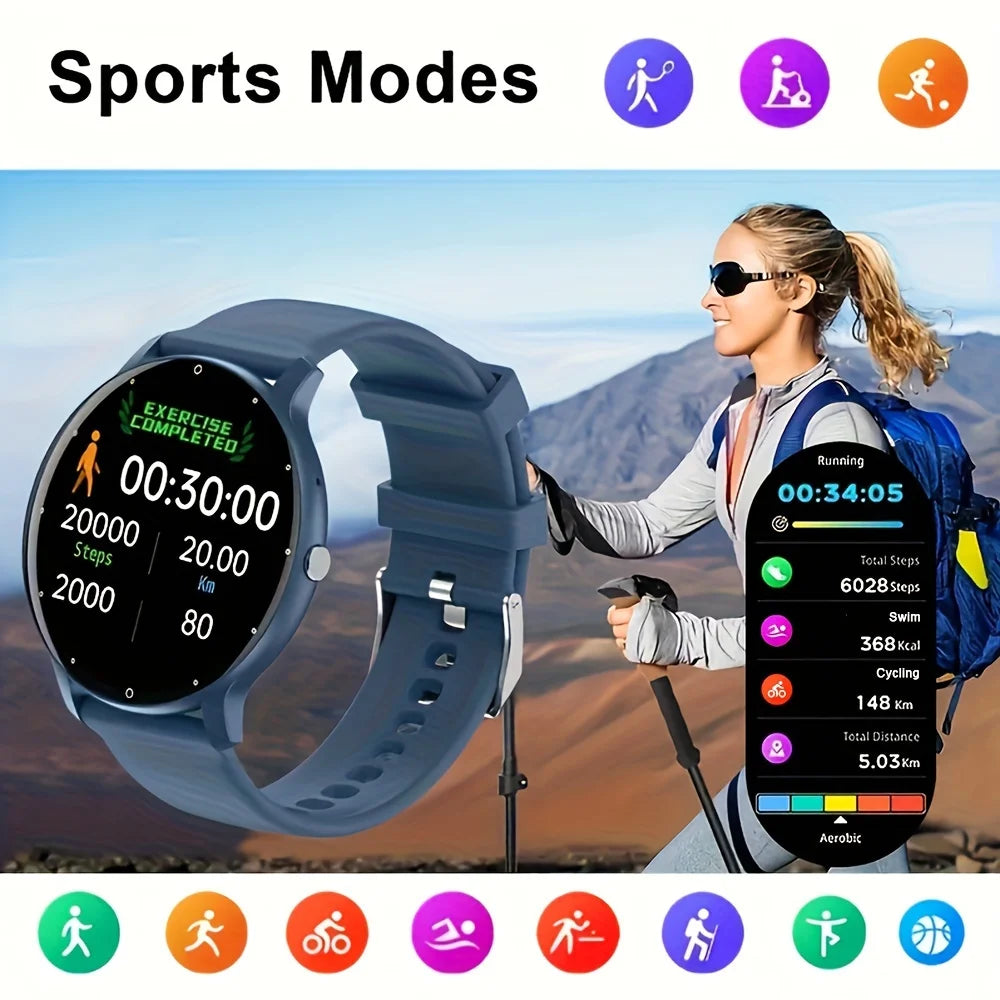 PEJE 1.28'' Fitness Smartwatch for Android and iPhone Smart Watches for Men (Answer/Make Calls), Waterproof Fitness Tracker