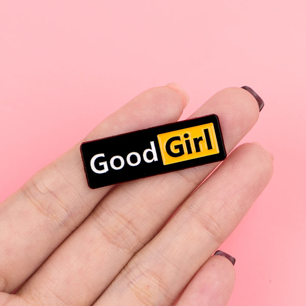 "GOOD BOY" Enamel Pin Cute Cartoon Brooch Pines Lapel Pins Badge on Backpack Clothing Accessories Funny Jewelry Friends Gift