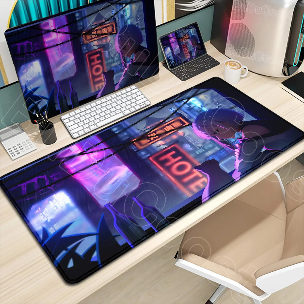 HD Printing New Wallpaper C_cyberpunk E_edgerunners Mouse Pad Non-slip Mousepad Computer Gamer LockEdge Desk Mat PC Keyboard Mat