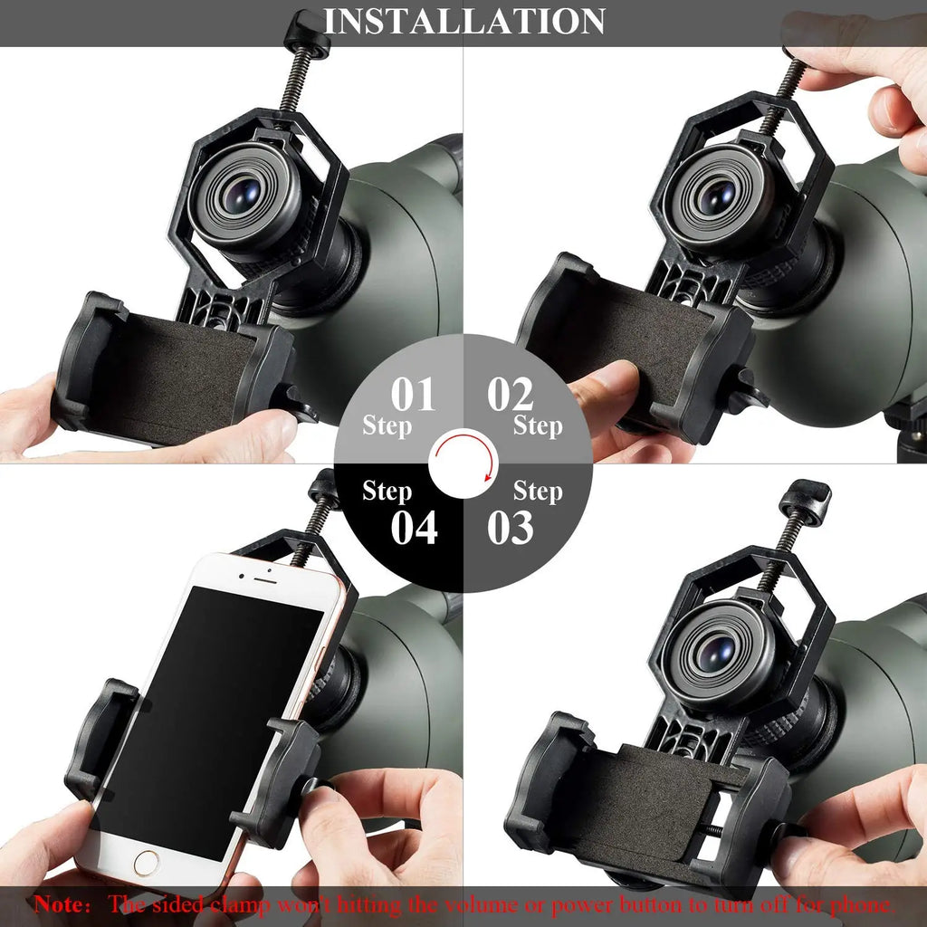 ERIKOLE Universal Cell Phone Adapter Clip Mount Binocular Monocular Spotting Scope Telescope Phone Holder Support Eyepiece