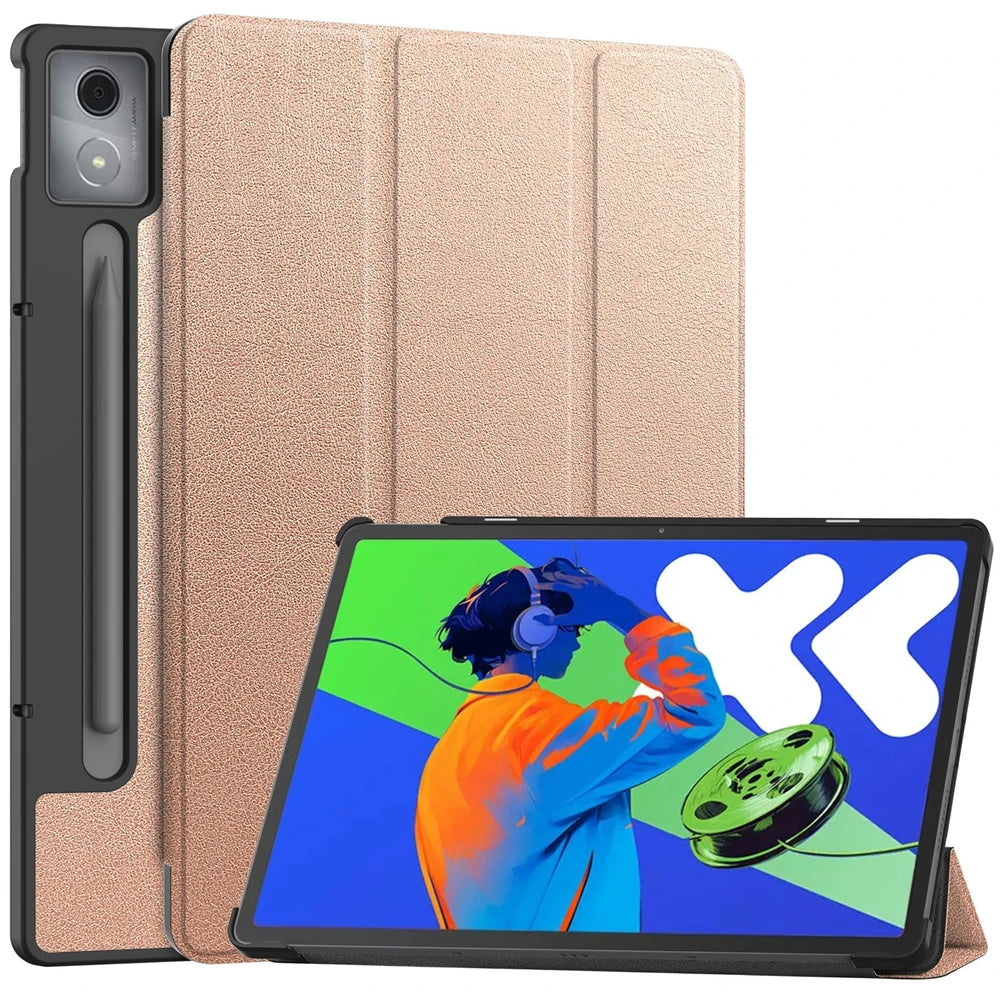 For Lenovo Xiaoxin Pad Pro 12.7 2025 Case Tri-Folding PU Leather Stand Tablet Cover for Xiaoxin Pad Pro 12.7 Inch 2025 TB-375FC