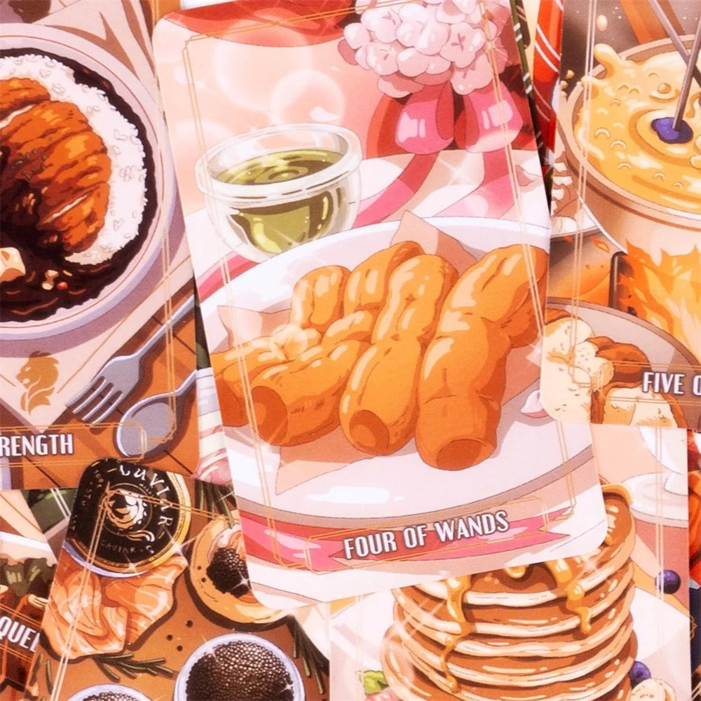10.3*6cm Gourmet Tarot 80 Pcs Cards Tarot Made Flavourful The Art of Culinary Delights Meets The Mystical Wisdom of Tarot Cards