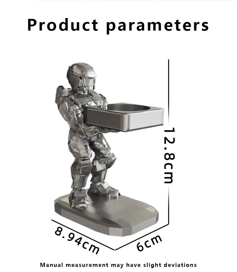 Knight Steel Warrior Holder for Office Creative Apple Watch Stand for Office Resin Decor Figurine Accessories Gift