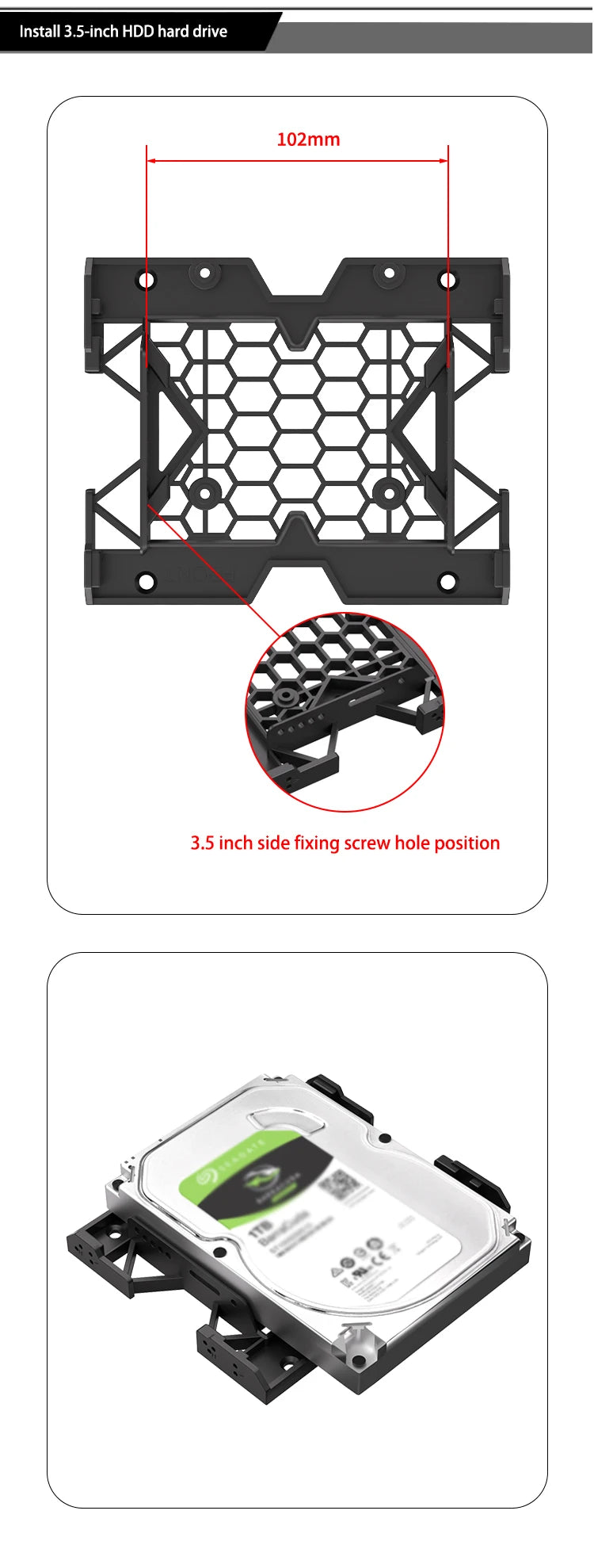 Optical drive bit hard disk conversion rack  5.25" To 3.5" 2.5" Tray Bracket Mounting Cooling Fan HDD Adapter SSD Hard Drive