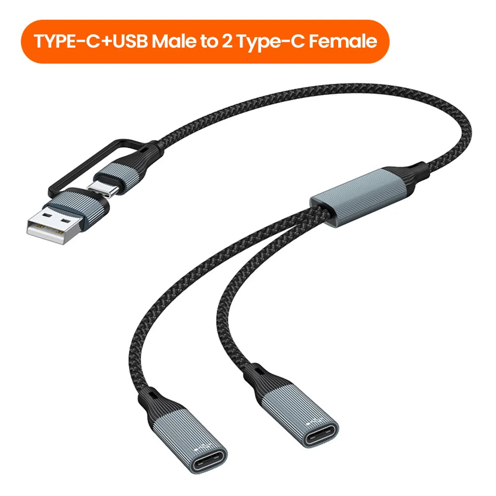 3 in 1 USB Type C HUB Multiple Splitter Adapter OTG Data Transfer 3/2 Port USB Power Charging Hub Cable Connector Adapter For PC