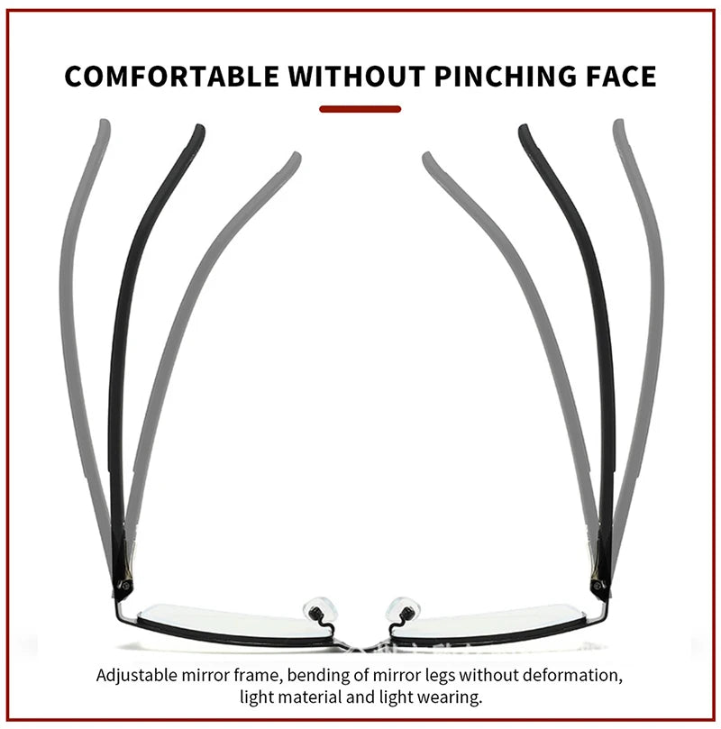 Brand Designer Reading Glasses Men Women Fashion Half Frame Presbyopic Glasses Vintage Business Diopter Eyeglasses +1.0 1.5 2.0