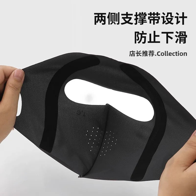 Sunscreen mask for men, full face coverage, ice silk mask for running, fishing face mask, summer cycling face mask, Gini