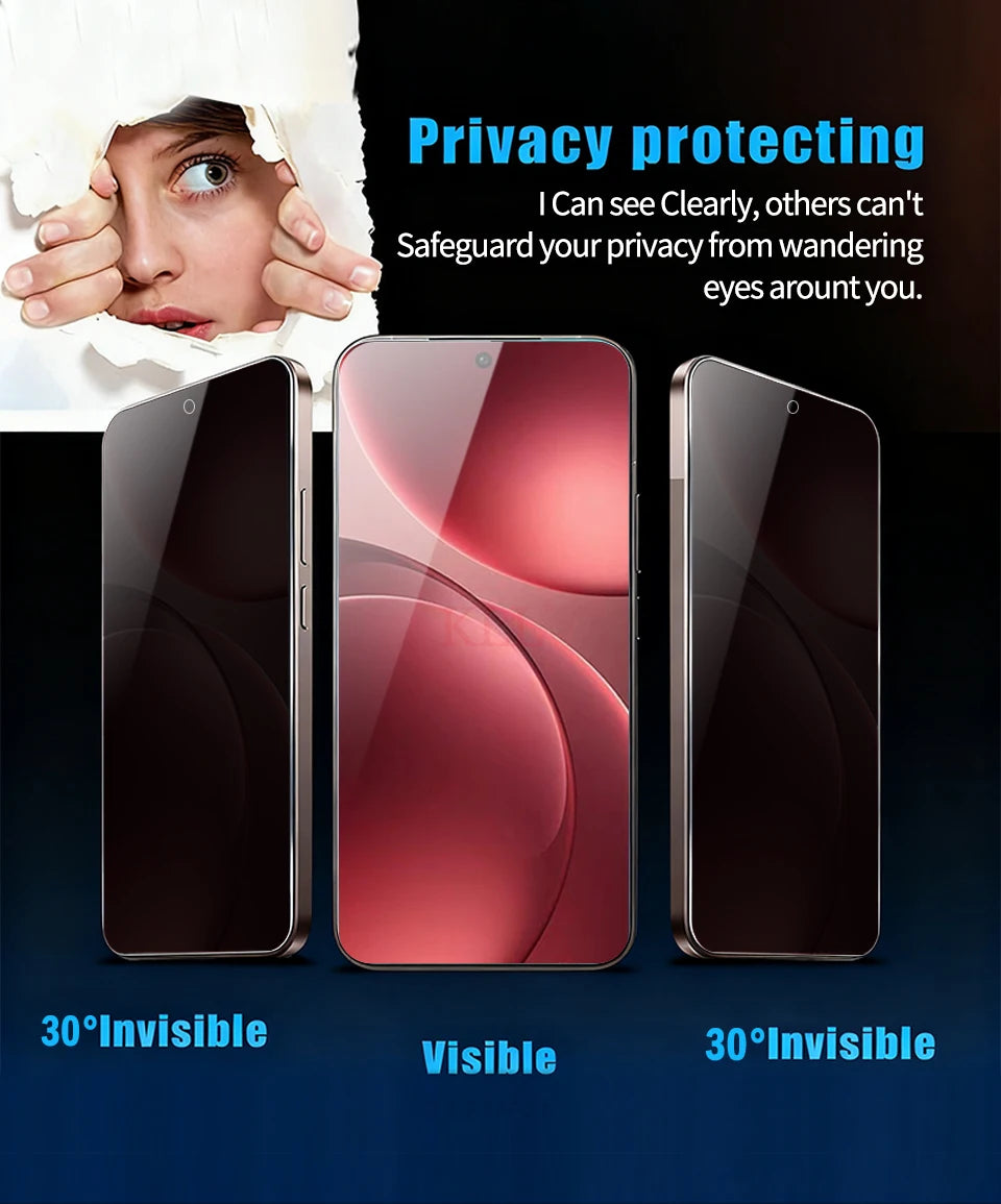 1-3pcs Privacy Tempered Glass for OPPO Find X9 Pro Anti Spy Screen Protector for OPPO Find X8 Ultra Thin Glass Unlock