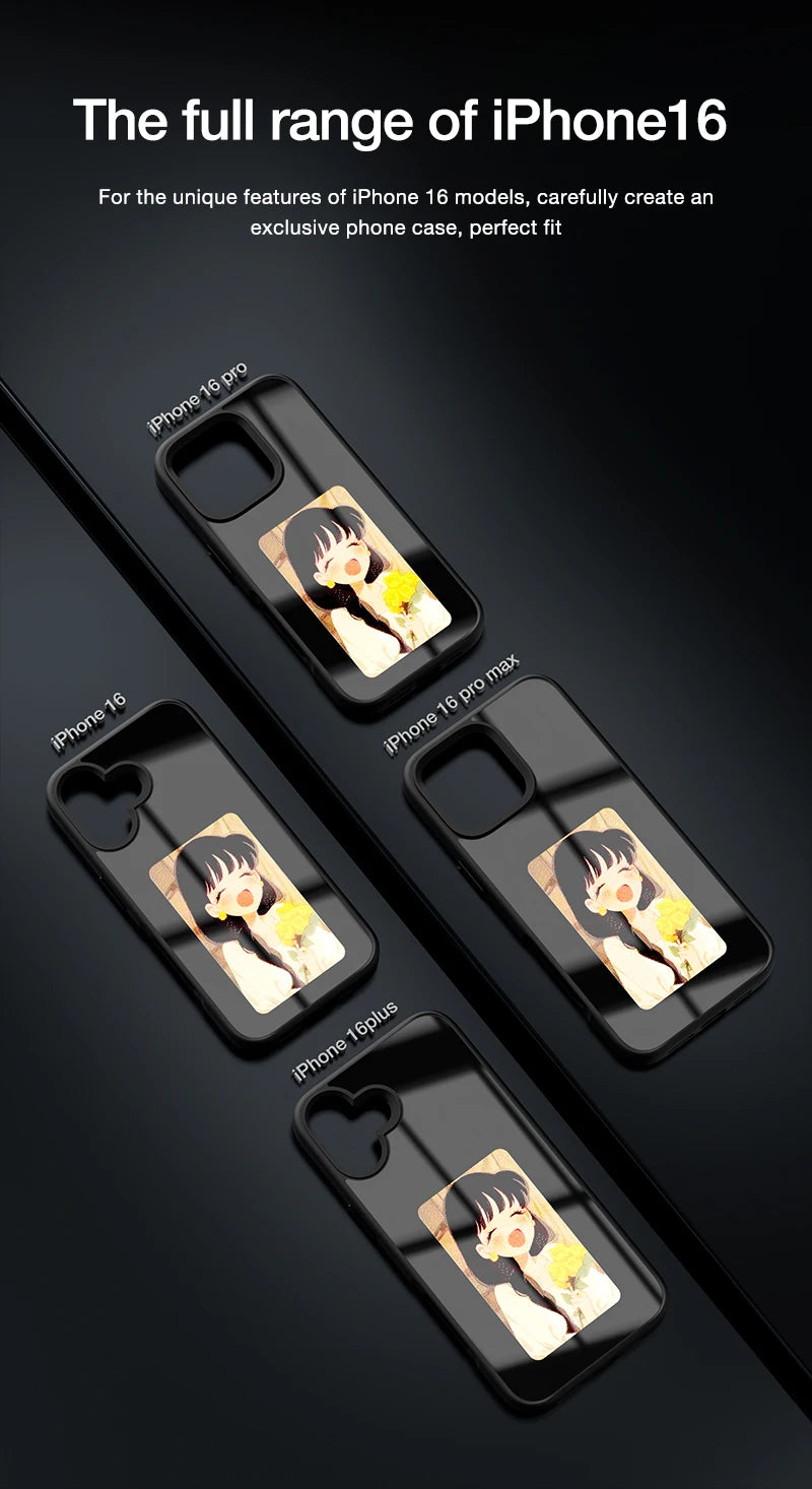 DIY Smart Eink Phone Case for iPhone 16 15 14 13 12 11 Pro Max NFC Ink Screen Phone Full Coverage Comprehensive Protection