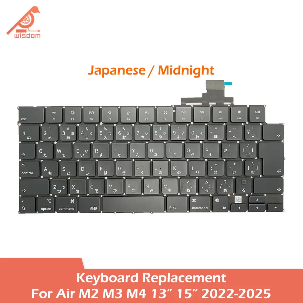 Laptop A2681 A2941 A3113 A3114 A3240 A3241 Keyboard For Macbook Air M2 M3 M4 13" 15" Keyboards Replacement 2022-2025