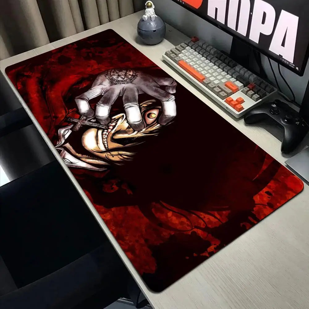 Anime Hellsing Alucard Mouse Pad XXL Gaming Accessories Office Gamer Keyboard Desk Mat Non-Slip Laptop Large rubber Mousepad