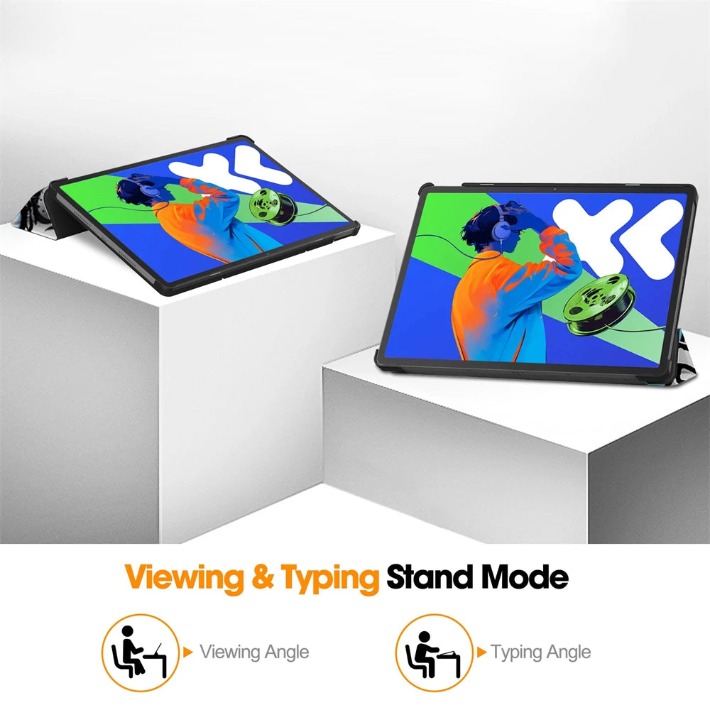 For Lenovo Xiaoxin Pad Pro 12.7 2025 Case Tri-Folding PU Leather Stand Tablet Cover for Xiaoxin Pad Pro 12.7 Inch 2025 TB-375FC