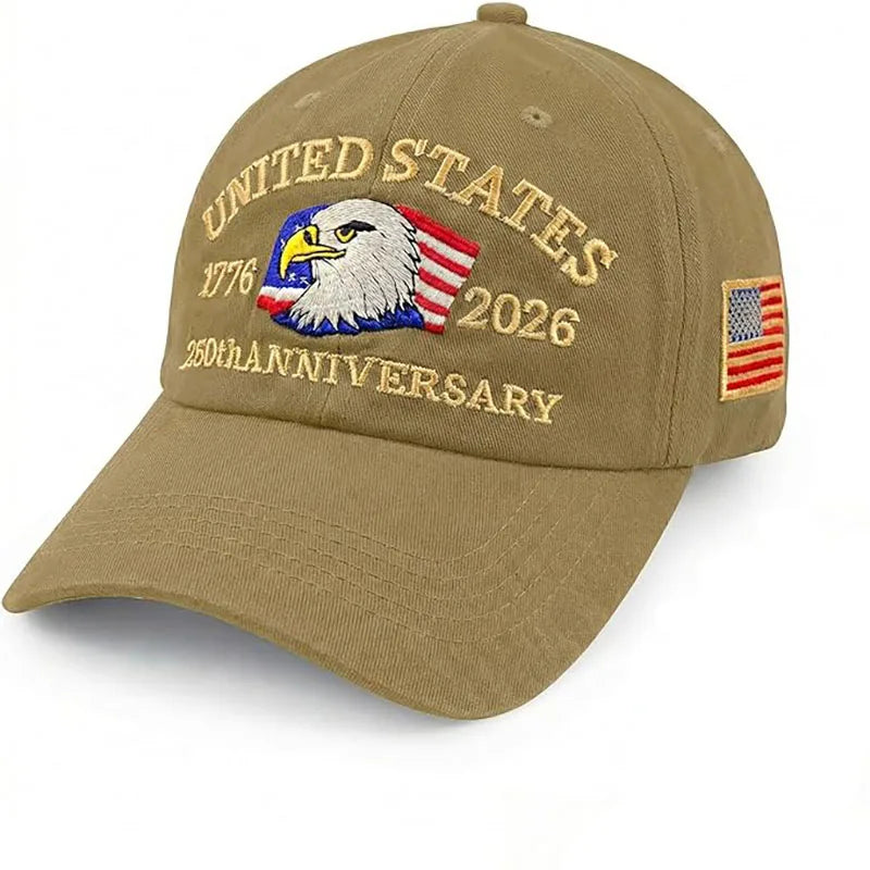 ABLECAP Unisex Dad Hat with USA Eagle Embroidery 250th Anniversary Outdoor Sunscreen Baseball Cap for Men And Women