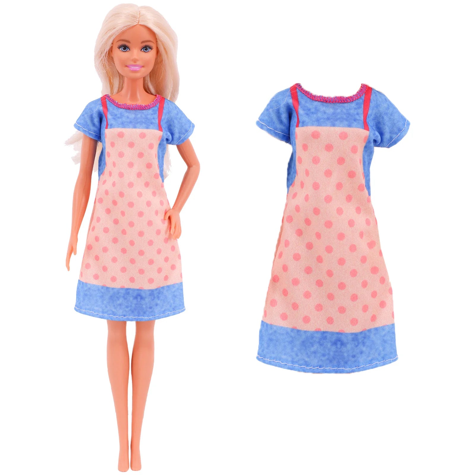 45 Item/Set Doll Accessories=5*Doll Clothes Dress+40*Doll Accessories Doll Shoes Boots Necklaces Glasses Hangers For 30CM Doll