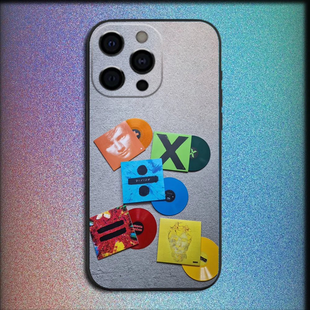 Singer E-Ed Sheeran Phone Case For iPhone 16,15,14,13,12,11,Pro,X,XS,Max,XR,Plus,Mini Soft Black Cover