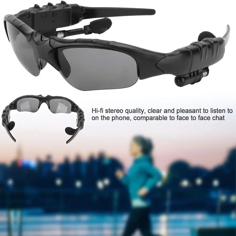 Glasses Headset Stereo Earphones Wireless Headset with Mic Glasses Sunglasses for Driving Cycling Sports Headphones