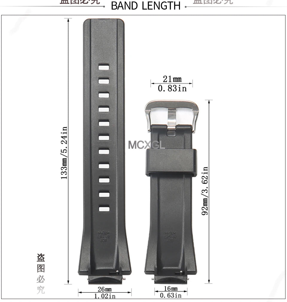 Resin Watchband Suitable for Casio GST-B200-1A Replacement Band GST-B200 Men's Sports Waterproof Rubber Strap Watch Accessories